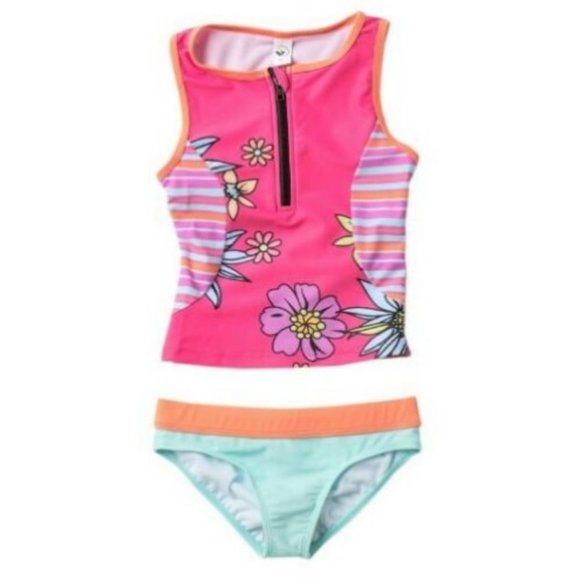 Limeapple Anna Zip Up Tankini - Picture 1 of 1
